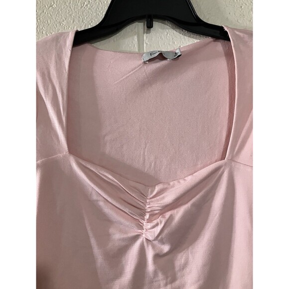 Faded Rose Women's Long Sleeve Sweetheart Neck Crop Top Slim Fit Tee Shirt - Picture 3 of 7